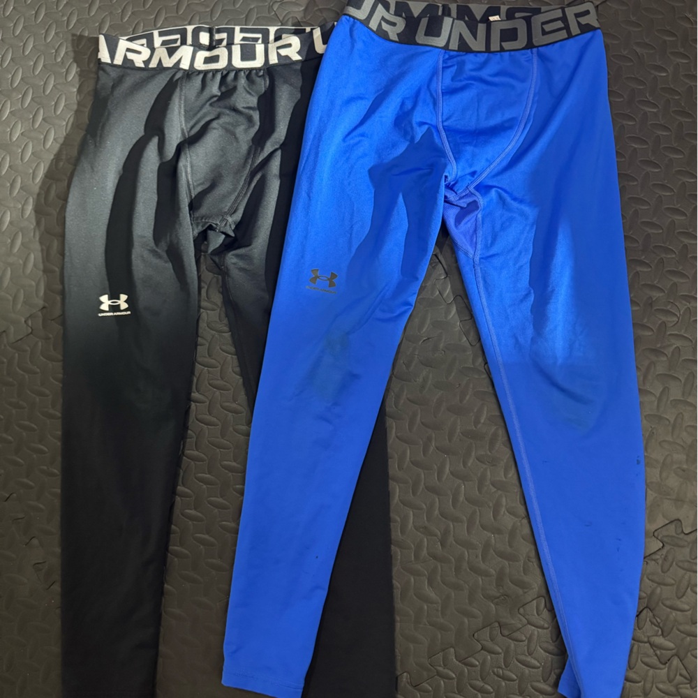 Under Armour ColdGear in Bold Blue and Black Boys YL